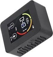 CO2 Detector Semiconductor Air Quality Monitor for Home Greenhouse Family with Temperature Humidity Sensor H8 Plus ZNAZGG01 (Black)