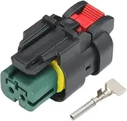 BIZOCA 1set 776427-2 AMP 2Pin Automotive Connector AMPSEAL16 Series Waterproof Sealed Harness Male Female Plug Additional Terminals(776427-4)