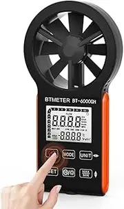 Anemometer, Digital Anemometer Barometer Handheld with Charging Cable, Meter Gauge Air Flow Velocity Tester Touch Screen Operation, for Shooting Drone, Duct Air Vent