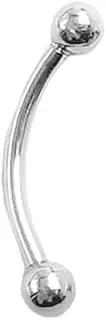 [Cykdohy] 16G Simple Curved Barbell Belly Button Ring for Women Men 925 Sterling Silver Internal Thread Classic Sexy Bent Cartilage Lip Tragus Stud Eyebrow Helix Conch Labret Navel Rings Earring Body Piercing