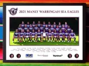 Framed 2021 MANLY SEA EAGLES NRL Poster - 62cm x 44.5cm x 3cm