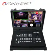 Devicewell HDS9106 15.6" inch Monitor 6 Channel Guide 4 Way SDI 2 HDMI Switcher