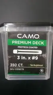 DECK SCREW 3" STAR DRIVE T25 PROTECH"TAN COLOR"350 PIECE W/FREE T25 BIT 6191688