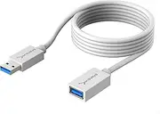 SABRENT 22AWG USB 3.0 Extension Cable - A-Male to A-Female [White] 6 Feet (CB-306W)
