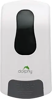 Dolphy 1000ML Manual Soap & Sanitiser Dispenser - Refillable ABS Plastic, Lockable, Wall Mounted, for Liquid Soap, Shampoo, Conditioner, Lotion - White, Durable