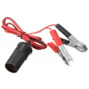 Car Battery Clip-On Terminal Cigarette Lighter Socket Adapter Alligator Clamp