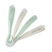 Beaba Ergonomic 1st Age Silicone Spoons Rainbow- Shop Now