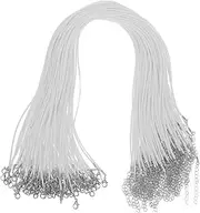Angoily 50pcs Waxed Necklace Cord: Waxed Bracelet Chains String Rope with Clasp for Jewelry Making Pendants Charms
