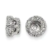14K White Gold Diamond Earring Jacket