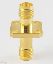 10pcs SMA RF adapter connector SMA Female to SMA Female jack panel mount 4 poles