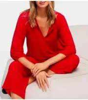Size Large BNWT Peter Alexander Red One Piece Pyjama Waffle Jumpsuit RRP$119