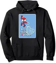 [Marvel] Spider-Man Let's Stick Together Valentine Card Pullover Hoodie