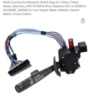 Multifunctional turn signal switch with wiper, washer, hazard and cruise control