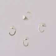 4 Bead Cap Connectors Sterling Silver Findings Jewelry Making Crafting Repair