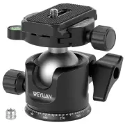 Low Profile Tripod Ball Head, 36mm Metal Panoramic Camera Tripod Head Mount w...