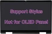 [FirstLCD] (Support Stylus) Replacement for HP Pavilion X360 14-EK 14T-EK 14-EK0013DX 14-EK0033DX 14-EK0073DX N09468-001 N09469-001 LCD Screen Touch Assembly Display w/Bezel IPS 14”
