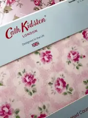 Cath Kidston (Set Of 2) Standard Pillowcases Pink Roses 100% Cotton Coquette