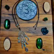 Dreamcatcher Hamsa Hand of Fatima Protection Necklace Pendant GypsyLee Jewels