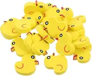 HOUDERCO 50Pcs Cute Duck Shaped Mini Erasers for Portable Erasers Bulk Fun and Adorable Stationery for School Pencil Mark Removers for Classroom and Home Use