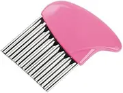 Potato Onion Wave Slicers Wrinkled French Fries Salad Corrugated Cutting Chopped Potato Slices Knife Kitchen Product Gadgets,Pink