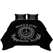 Peace and Love Positive Coverlet