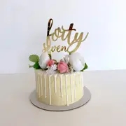 Acrylic Gold 'forty seven' Birthday Cake Topper