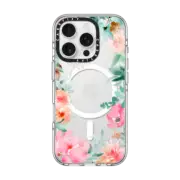 iPhone 16 Pro Clear Case MagSafe Compatible Lush Floral Watercolor Transparent by Julie Song Ink