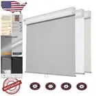 Cordless 31"x72" Light Grey 100% Blackout Roller Shades - Energy Saving Style