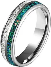 [Homxi] Women's Men's Ring Tungsten Carbide with Engraving, Round with 6 mm Rings, Men's Silver Engagement Ring