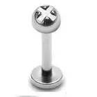 Round Head "Screw" Top Labret Monroe body jewelry piercing tragus [Jewelry]