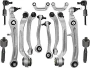 Front Upper Lower Control Arm With Ball Joint Suspension Set Compatible With A6 C6 2004 2005 2006 2007 2008 2009 2010 2011