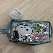 Snoopy Peanuts Metallic Blue Pouch