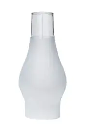 B&P Lamp® 3 Inch by 8 1/2 Inch Glass Lamp Chimney with 3/4 Frosted Design f
