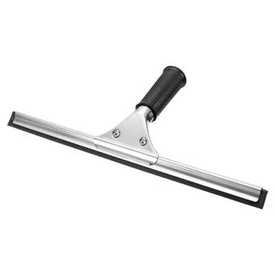Shower Window Squeegee Stainless Steel Cleaning Tool 13.78 Inch Black