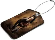 [YTYVAGT] Luggage Tags for Suitcases,Travel Tags for Luggage,Dark Background Black Horse,2-Pc