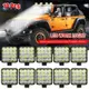 10pcs 汽車工作燈 48W 16LED 燈條迷你駕駛霧燈, 用於 SUV ATV 越野的超亮屋頂聚光燈