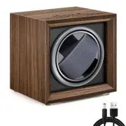 Automatic Watch Winder Box Single: Self Winding Watches Shaker Spinner Wooden