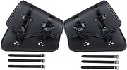 Vintage Saddle Bags for Motorcycle, Universal PU Waterproof Saddle Bags with Large Capacity