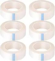 6 Rolls Micropore Surgical Tape, 1.25cm X 9.1m Breathable First Aid Paper Medical Tape Athletic Tape Sensitive Skin Tape Waterproof Adhesive Tape Earring Cover Up Tape (White)