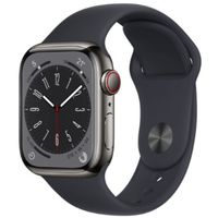 Apple Watch Series 8 GPS+流動網絡 45毫米 石墨色不鏽鋼錶殼 配午夜黑運動手環 MNKV3ZA/A 香港行貨