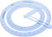 ZUNOXAZ 360° Plastic Circle Protractor Goniometer Ruler for Accurate Measurements for Woodworking School