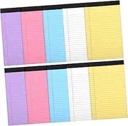 Operitacx 10 Pack Yellow Notebooks Wide Ruled Composition Books for Work and School Small Pocket Notebooks Legal Notepads and Office Supplies