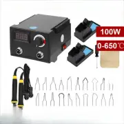 Adjustable 0-650℃ Woodburning Pyrography Pen Machine Set Electric Soldering Iron