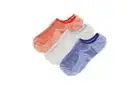 Hue Women's 3 Pack Air Sleek Tab Cushioned Liner Socks 79622 Fiery Red One Size