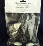Department 56 Village "Bag-O-Frosted Topiaries Set of 2 #4047562 NEW