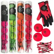 Zero Friction Supertubes Golf Starter Gift Set Left Hand Glove Ball Tee One Size