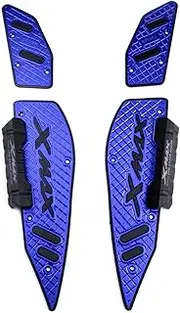X-MAX Motorcycle Pedals Footpegs sidestand CNC Aluminum Alloy Front Footstep Foot Plate Footrest Pedal For YAMAHA X-MAX 300 2017-2024, Blue