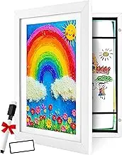 Kids Artwork Frames Changeable JOYSPECTIVE New and Improved! Kids Art Frames | Front Opening Display Frame for Kids Art Projects with Storage Up to 130 Pictures, Strong, Stable, Quick Swap Paper