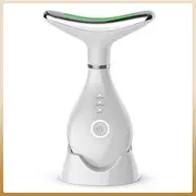 Home face and Neck Anti-Wrinkle and Anti-Aging Beauty Tool, Convenient 3-in-1 Skin Care Facial Massager, Face Shaping Tool, Vibration for Daily use at Home (White)