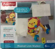 Fisher-Price Musical Lion Walker Factory Sealed with Lights & Music Brand New